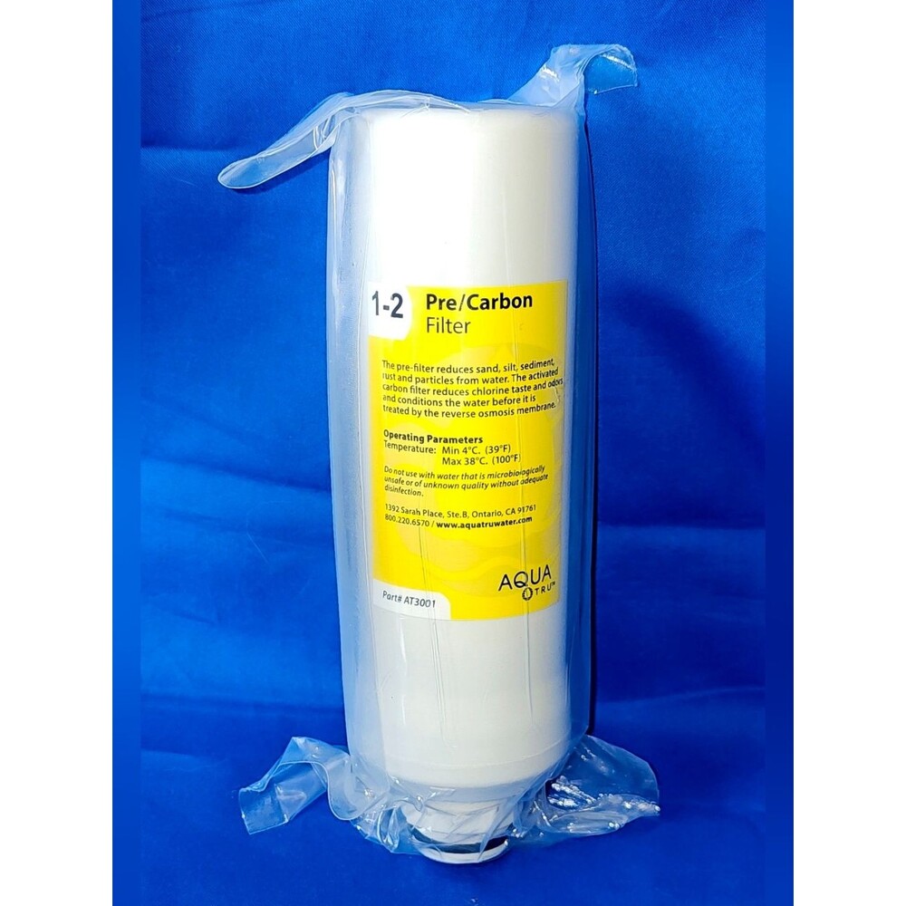 AquaTru Pre-Carbon Water Filter 1-2 Part# AT3001 New SEALED